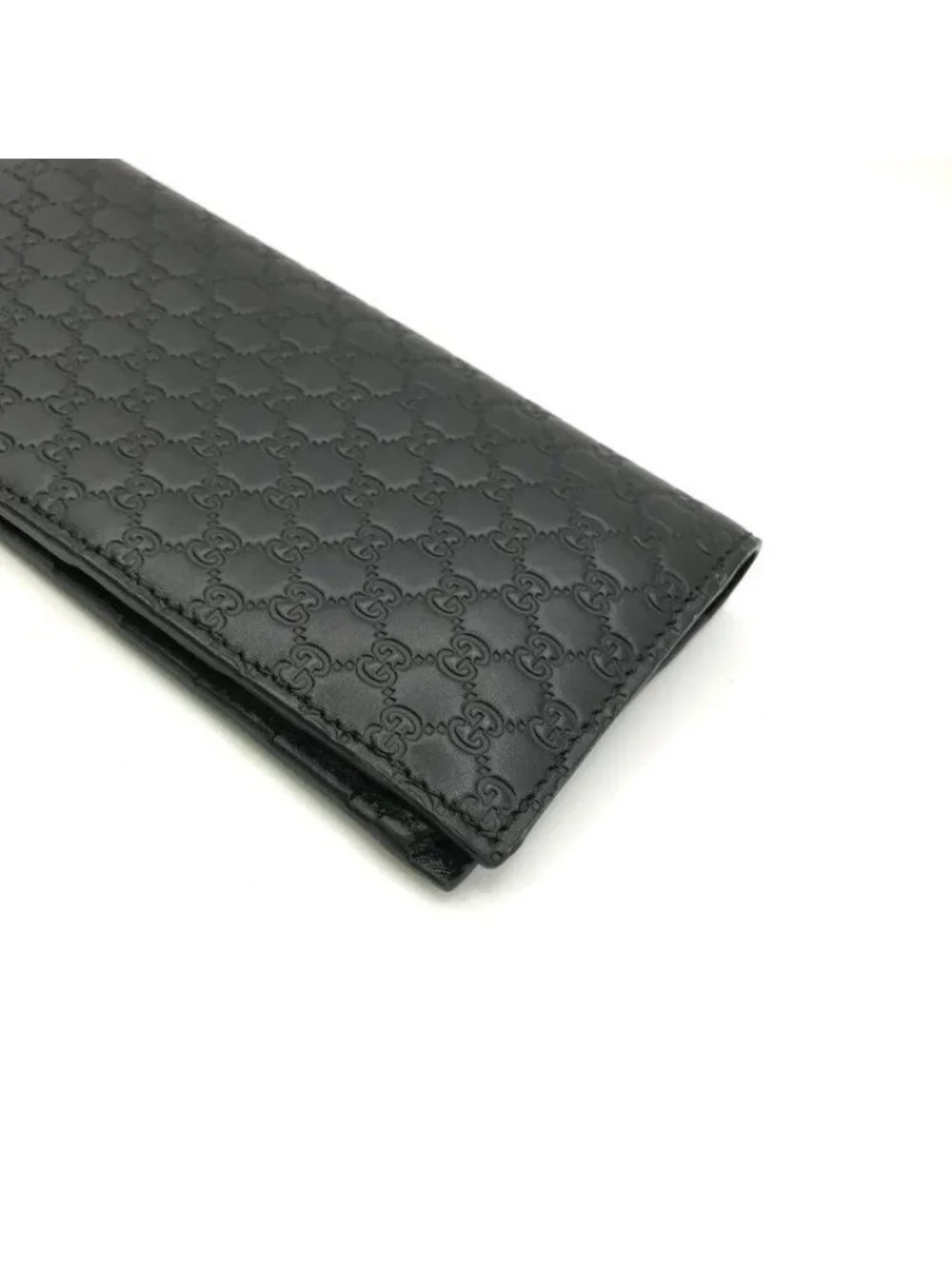 Gucci Micro Guccissima Wallet Bifold Leather Black